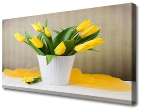 Vászonkép nyomtatás Tulipán virágok Plant 120x60 cm