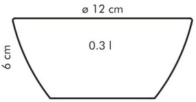 Tescoma Crema porcelán tál 12 cm, 300 ml