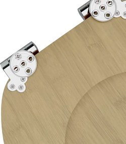 Lágy záródású WC ülőke 2 pcs Világos bambusz szín 44 x 38 cm