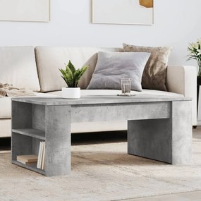 Betonszürke szerelt fa dohányzóasztal 102 x 55 x 42 cm