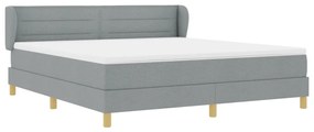 vidaXL Boxspring Ágy Mattal Világosszürke 180x200 cm Szövet