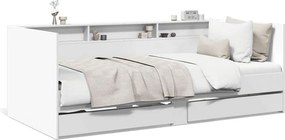 vidaXL fehér kanapéágy fiókkal matrac nélkül 100x200 cm