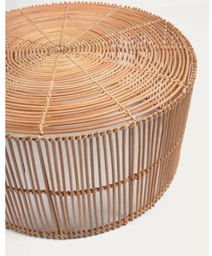 Natúr színű rattan kerek dohányzóasztal szett 2 db-os ø 66 cm Elmima – Kave Home