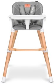 Lionelo - Gyerek etetőszék 2 az 1-ben KOEN Grey Stone