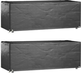 vidaXL 2 db téglalap alakú kerti bútorhuzat 8 fűzőlyukkal 192x82x65 cm