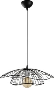 Tel 6500 fekete fém függőlámpa, Ø50 cm
