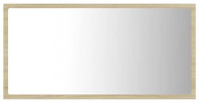 sonoma-tölgy akril LED-es fürdőszobai tükör 80x8,5x37 cm