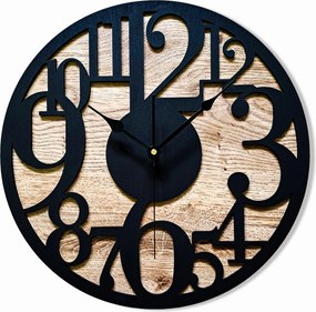 Nagy,modern Falióra,nagy Számok, Fa, CSENDES,NAPPALIBA,40 cm