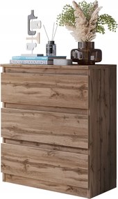 Komód 3 Fiókos 60 cm Gabriel Tölgy Wotan Nappali, Hálószoba