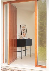 Fekete-antracitszürke konzolasztal 35x110 cm Nube – Teulat