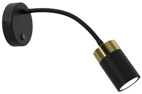 Rugalmas lámpa JOKER 1xGU10/8W/230V fekete/arany