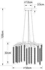 Globo 64137-6 - LED csillár kábelen LAVERNE 6xG9/8W/230V