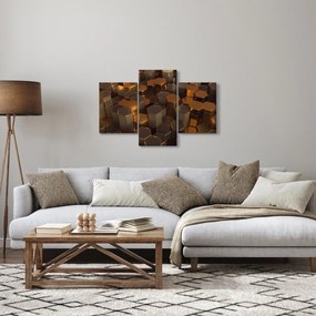 Kép - bronz hatszögek (90x60 cm)
