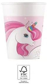 Unikornis Rainbow Colors papír pohár 8 db-os 200 ml FSC