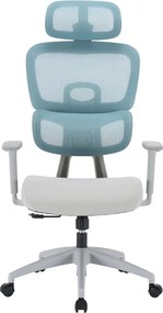 Irodai szék, neomint/világosszürke/szürke, teherbírás 150 kg, ERMEN