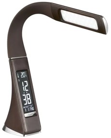 Immax 08948L - LED Dimmelhető asztali lámpa kijelzővel LEATHER LED/7W/230V