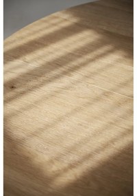 Natúr színű kerek bővíthető étkezőasztal tölgyfa dekorral ø 130 cm Glenside – Rowico