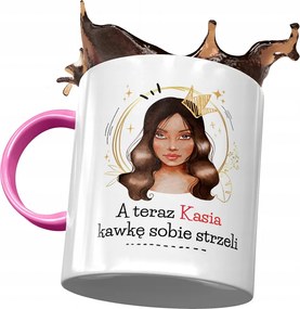 Rózsaszín Bögre Kasi Barátnő Feleség Ajándék Nyomtatott Fotóval