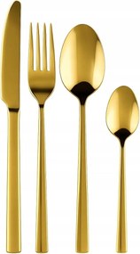Piano Shiny arany színű evőeszközkészlet, 24 darabos