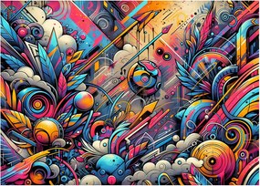 Kép - Színes graffiti (70x50 cm)