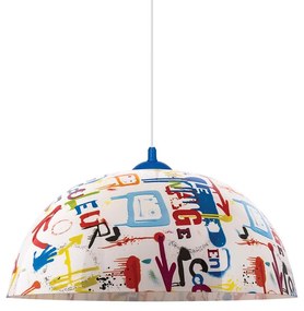 Prezent 74200 - Gyerek csillár zsinóron GRAFFITI 1xE27/60W/230V