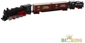 Classic Train Nagy Klasszikus Gőzmozdony Vonat Készlet 16 db-os Zenél Világít