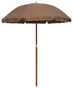 tópszínű napernyő acélrúddal 180 cm