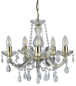 Searchlight 699-5 - Csillár láncon MARIE 5xE14/40W/230V