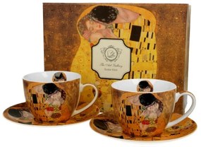 Porcelán csésze szett - 280ml - Klimt: The Kiss