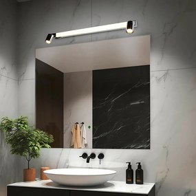 Fényes ezüstszínű LED fali lámpa Enrico – Trio