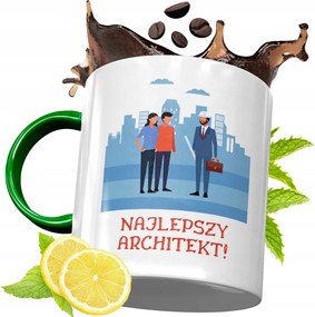 Zöld Bögre Építésznek Születésnapi Ajándék Nyomtatott Fényképpel