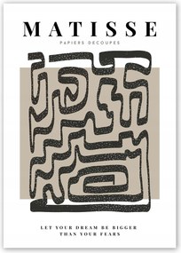 Boho absztrakt Matisse Poszter 21x30 cm #W20