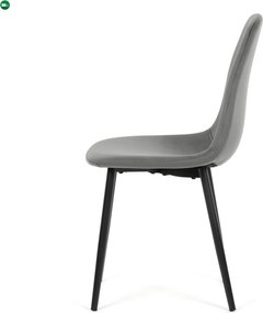 Jídelní židle, šedá, sametová látka, CT-V2971 GREY4