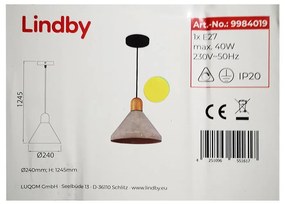Lindby Lindby - Csillár zsinóron CAISY 1xE27/40W/230V LW0084
