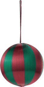 HANG ON karácsonyfadísz Ø8cm, zöld/piros