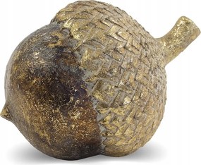 Figura Barna Arany Makk 10x14cm Őszi-téli Dekoráció Polyresin