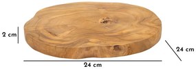Tálca pokon teak ø 25x2cm