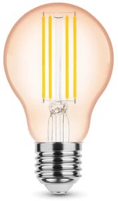 LED lámpa , égő , izzószálas hatás , filament  , E27 foglalat , A60  , Edison , 4 Watt , meleg fehér , 1800K , borostyán sárga , Modee