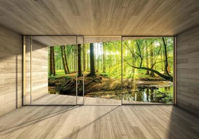 Fotótapéta Erdő Fák Szuper 3D Hatás ragasztó ingyen 416 x 254
