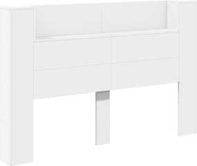 vidaXL LED-es Fejtámla Szekrény Fehér 160 x 16,5 x 103,5 cm Faanyag