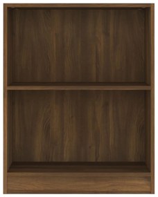 barna tölgyszínű szerelt fa könyvespolc 60 x 24 x 76 cm