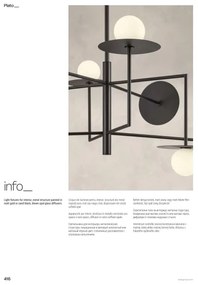 Redo 01-2753 - Rúdos csillár PLATO 8xG9/10W/230V fekete