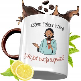 Bordó Bögre Újságírónak Születésnapra Ajándék fényképes nyomattal