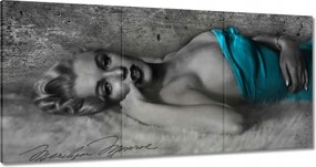 Festmények 120x60 Marilyn Monroe türkizkékben