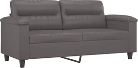 vidaXL 2 személyes szürke műbőr kanapé 140 cm