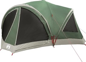 vidaXL Családi sátor 10 fős tetővel Zöld és Szürke 460 x 430 x 214 cm