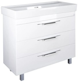 TMP TRIO 100D álló fürdőszobabútor - CeraStyle SHARP - 37600 DUPLA csaplyukas mosdóval - 100 x 48 cm