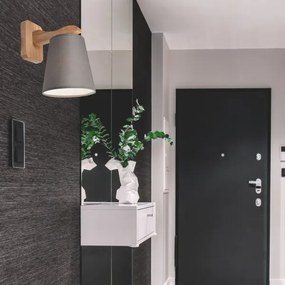 Fali lámpa ANDREA 1xE27/60W/230V tölgy/szürke