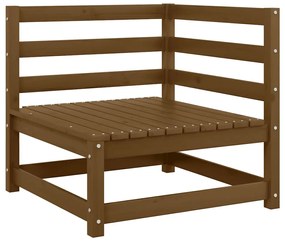 vidaXL 2 részes mézbarna tömör fenyőfa kerti ülőgarnitúra párnákkal