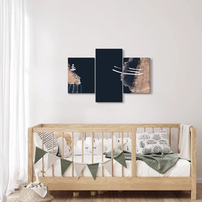 Kép - Sötétkék absztrakció (90x60 cm)